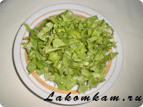 Салат из зелени Похудей-ка