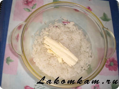 Блюдо из круп Рис со сгущённым молоком