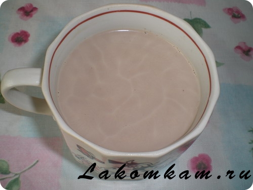Напиток из какао с молоком