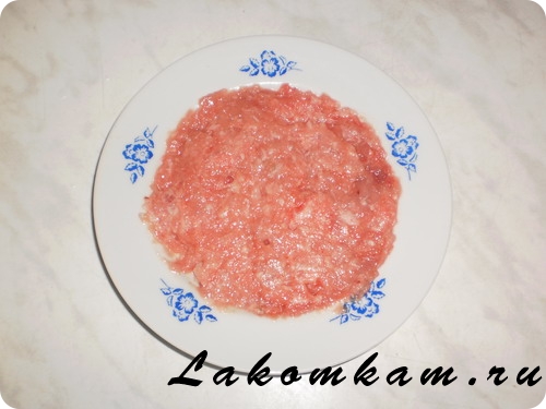 Блюдо из мяса Зразы в рисовой шубке