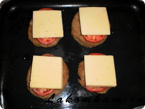 Блюдо из мяса Котлеты запеченные под сыром