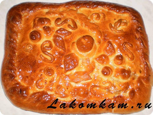 Выпечка Пирог с капустой и фаршем
