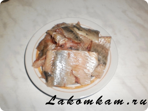 Блюдо из рыбы Рыбная тушёнка