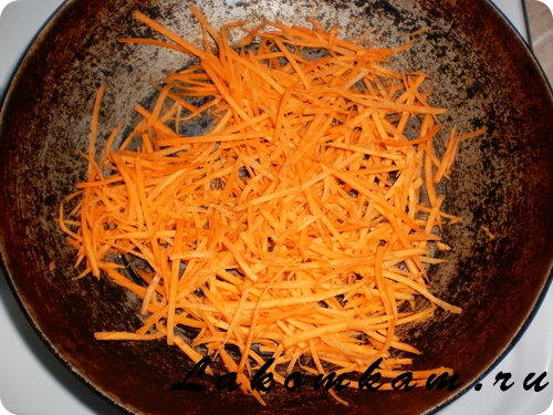 Салат Из фунчозы и моркови