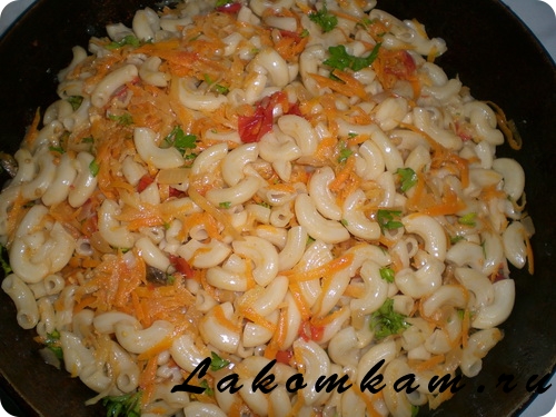 Блюдо из овощей Запеканка из овощей с макаронами