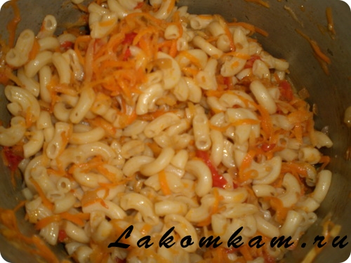 Блюдо из овощей Запеканка из овощей с макаронами