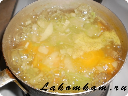 Суп Легкий овощной со свежей капустой