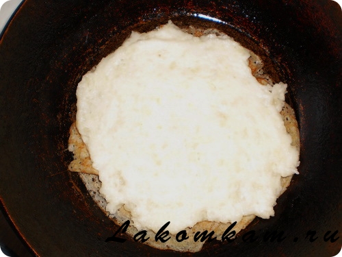 Закуска пирог Блинчатый с картофельным пюре и сыром