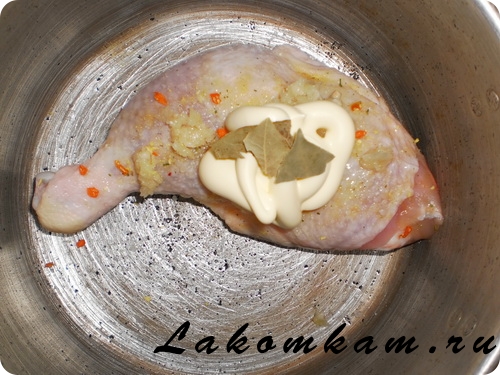 Блюдо из мяса Окорочка в тесте Блюдо из мяса Окорочка в тесте