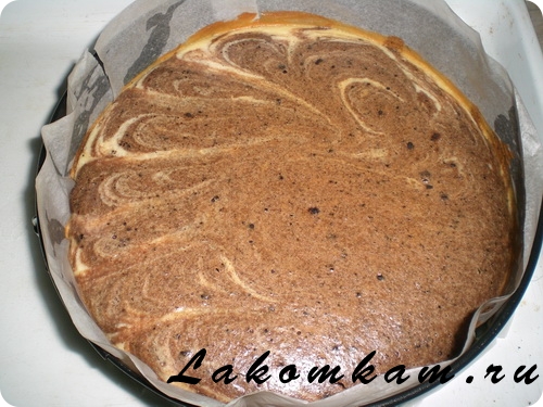 Десерт Шоколадный мраморный чизкейк