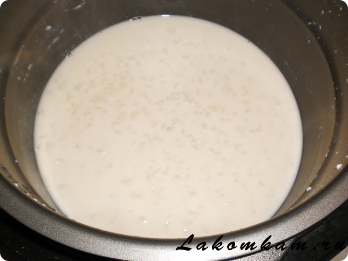 Рисовая каша на молоке в мультиварке
