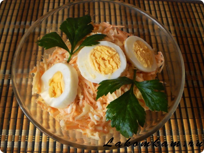 Салат из дайкона и яиц