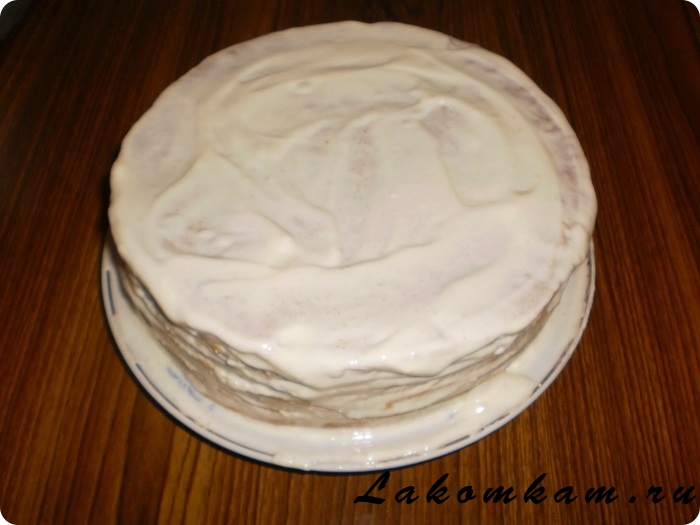 Торт Медовый рыжик со сметанным кремом