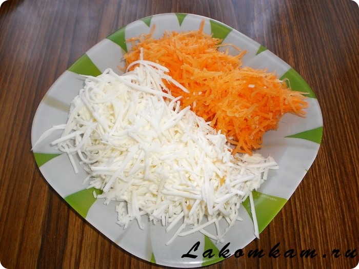 Тарталетки с морковью и плавленными сырками