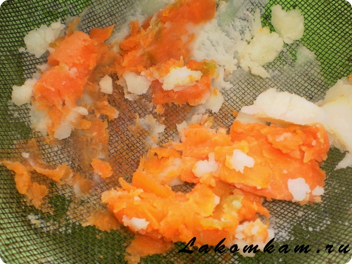 Суп-пюре картофельно-морковный на рисовом отваре