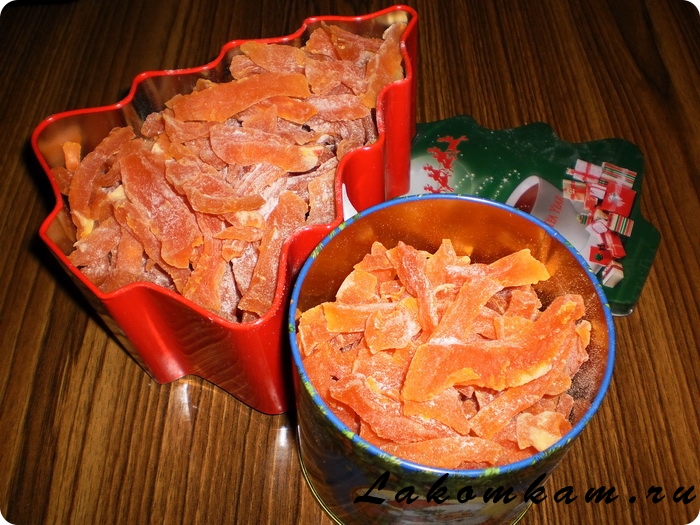 Цукаты из тыквы с мандарином