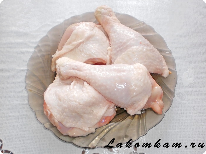Курица с ароматной овощной подливой