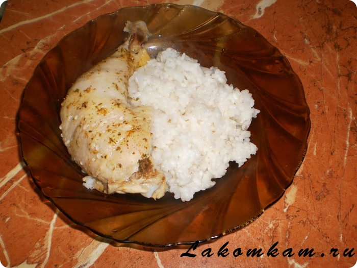 Блюдо-дуэт рис с курицей