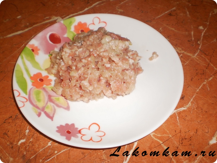 Пирог с рисом и мясным фаршем