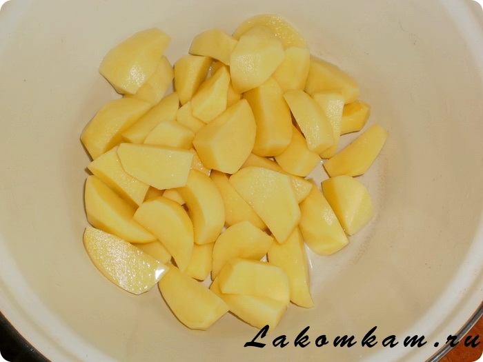 Картофельные ломтики в горчичном маринаде