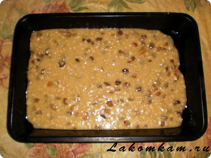 Овсяный пирог с изюмом Овсяный пирог с изюмом