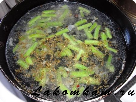 Мучное блюдо Макароны с зелёной фасолью