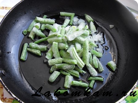 Мучное блюдо Макароны с зелёной фасолью