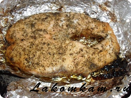 Блюдо из рыбы Сёмга запеченная в фольге