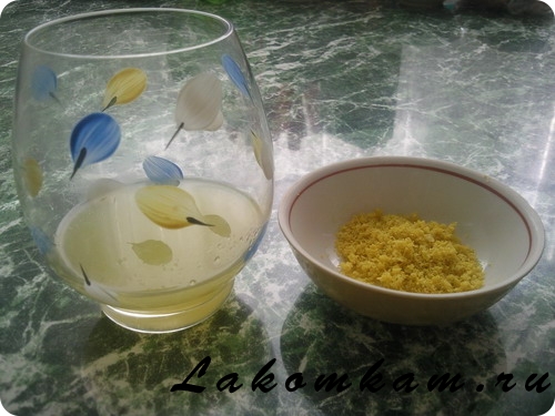 Мучное блюдо Макароны в лимонном масле с ветчиной