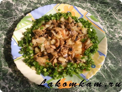 Блюдо из овощей Картофель с грибами по-рязански