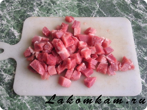 Блюдо из мяса Рагу из свинины со сливками