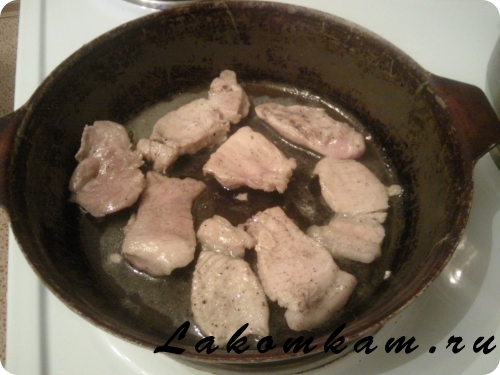 Блюдо из мяса Свинина с ананасами