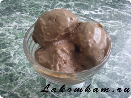 Десерт Шоколадное мороженое