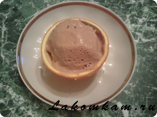 Десерт Шоколадно-апельсиновое мороженое
