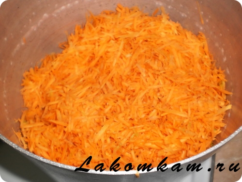 Заготовка Морковное соте из баклажанов