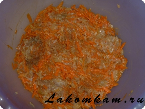 Блюдо из мяса Морковно-мясные тефтели