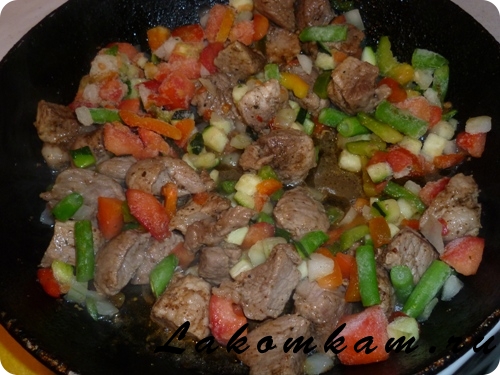 Блюдо из мяса Мясо с овощами
