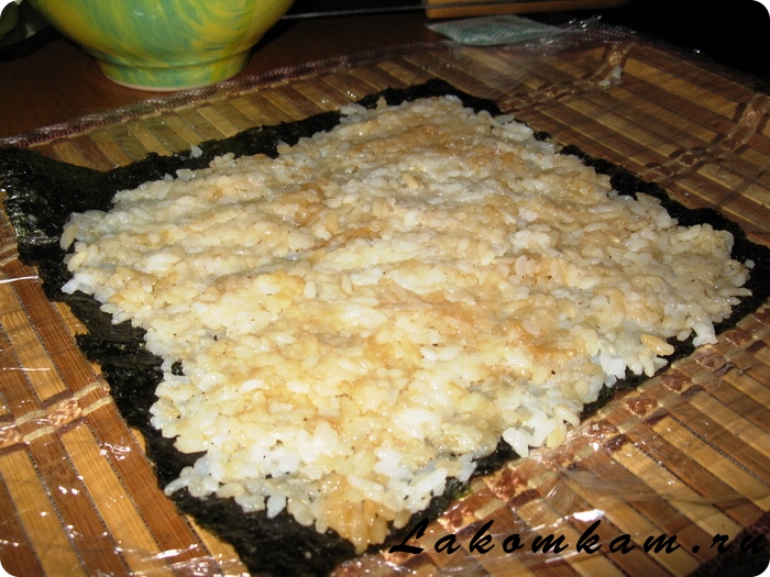Роллы из риса приготовленного в мультиварке