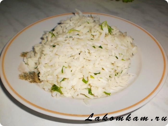 Зеленый рис на пару