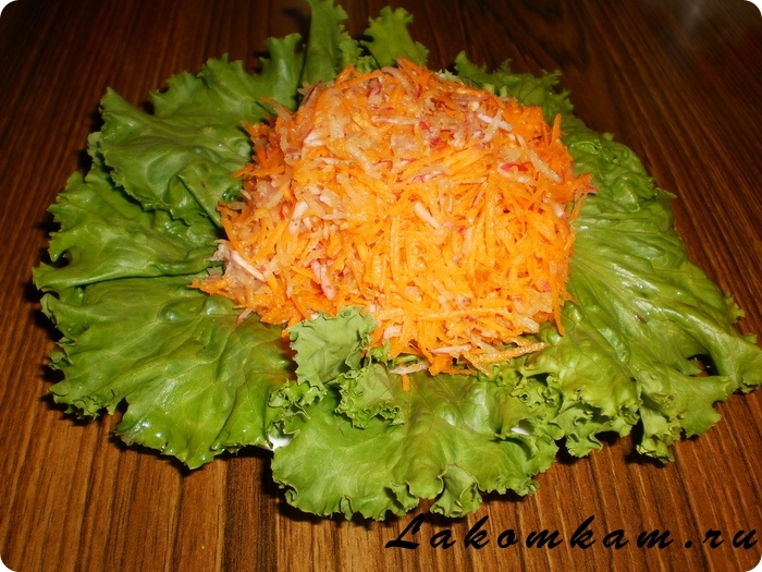 Салат из редиса и моркови