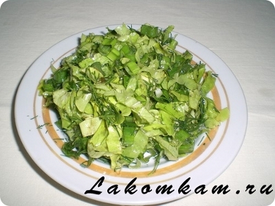 Салат из зелени "Похудей-ка"