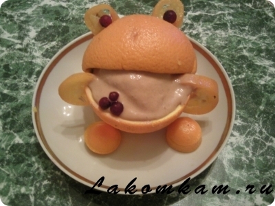 Десерт "Шоколадно-апельсиновое мороженое"