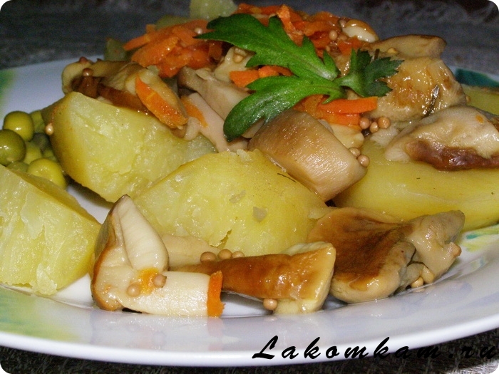 Картошка с боровиками и французской горчицей