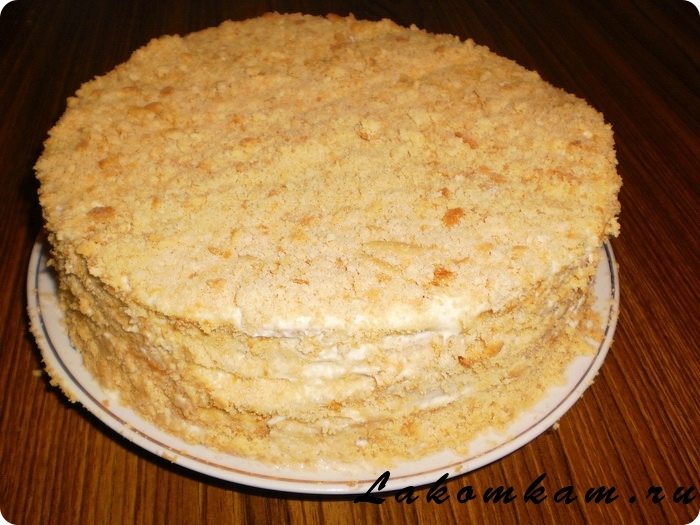 Торт "Медовый рыжик" со сметанным кремом